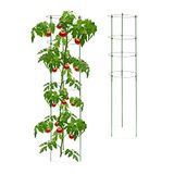 Merkloos / Sans marque Relaxdays plantensteun, set van 2, 120 cm, groen