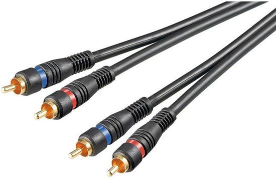 Kabeldirect 2x RCA / Tulp Aansluitkabel 0,2m