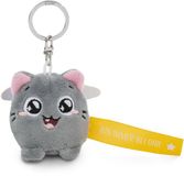 NICI Sleutelhanger Kat "Ik ben altijd bij je!" Geel, 5 cm