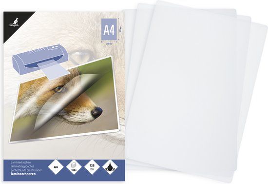 Kangaro Lamineerhoes - A4 - 125 micron - glanzend - 100 stuks - K-16009
