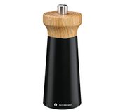 Zassenhaus Westland Pepermolen van hout, zwart/beuken, maalkop van eikenhout, met hoogwaardig keramisch maalwerk, traploos verstelbaar, kruidenmolen voor peper, 14 cm, Ø 5,4 cm