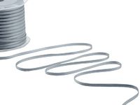 Furlanis - Dubbel satijnen lint, Italiaanse stof - donkergrijs, 3 mm x 50 m