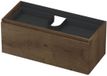 INK - Onderkast 1L met Binnenlade Greeploos Houten Keerlijst Fineer - 1000x450x400 Mm - Chocolate Fineer