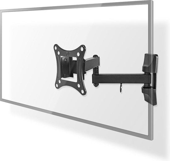 Nedis Draai- en Kantelbare TV Muurbeugel - 13-27 inch - Zwart