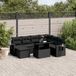 Maison Exclusive - Ensemble de meubles de jardin 9 pièces avec canapé et coussins, noir, en polyrotin