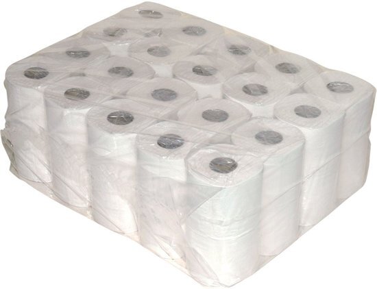 Europroducts Toilet/WC papier 400 vel ( dubbelrol ) Recycled 2 laags Wit 10 x 4 rollen