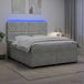 vidaXL Boxspringbed met matras, lichtgrijs, 160 x 200 cm, fluweel