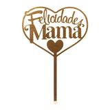 Dekora - 'Gefeliciteerd Mama' Taarttopper in Goud - 14.3x10cm