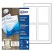 Avery C2318-25i 100 bijpassende kaarten, 260 g/m², mat, bedrukbaar, R-V, inkjetprint, afmetingen 128 x 82 mm