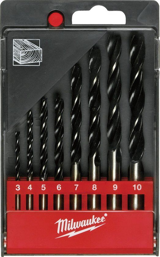 Milwaukee 4932352466 8-delige Houtborenset - 3-10mm