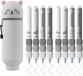 Étui en silicone Kawaii sans marque - 2-en-1 souple et stable - Pour l'école et le bureau - Avec 8 stylos gel effaçables