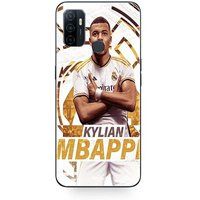 Maniacase Etui Oppo A32 Kylian Mbappe Real Madrid behang viering