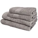 Set Topo Set van 4 badhanddoeken: 2 wastafelhanddoeken 50 x 90 cm, 2 badhanddoeken 70 x 140 cm, 450 g/m², 100% katoen