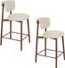 Housecraft Living Lee Barkrukken rugleuning 65 cm Beige - Set van 2