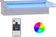 vidaXL Watervaloverlaat met RGB LED's 30 cm roestvrij staal