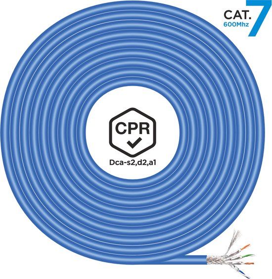 AISENS A146-0664 netwerkkabel - Blauw - 100 m - Cat7 - SF/UTP (S-FTP)