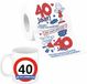Bellatio Decorations Shoppartners Bv Cadeau set voor 40e verjaardag - Koffie mok en funny Wc-rol - Voor vrouwen van 40