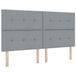 vidaXL Boxspring bed met hoofdeinde Lichtgrijs 180 x 200 cm Stof