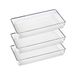 IHOMECOOKER 3 Set Clear Plastic Lade Organizer Divider Opslag Tool Box Servies Gebruiksvoorwerp Make-ups Dressoir Organizer Dressoir voor Keuken, Klaslokaal, Kantoor, Badkamer, Aanrecht Bureau 15 x 30