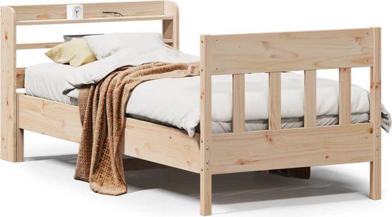 vidaXL Bedframe massief grenenhout 75x190 cm