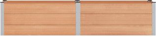vidaXL Verhoogde plantenbak, bruin, 250 x 50 x 54 cm, WPC en Aluminium