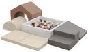 Ensemble de jeu souple pour tout-petits - 7 pièces - Jouet d'escalade en mousse - Piscine à balles 68 x 68 cm - Salle de jeux
