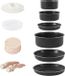 Set de casseroles à induction sans marque avec poignées amovibles - 5 pièces - Granit - Antiadhésif