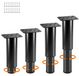 Set de 4 pieds de meuble réglables, noirs, 12-18 cm