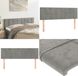 vidaXL Hoofdbord 144x5x78/88 cm Fluweel Lichtgrijs