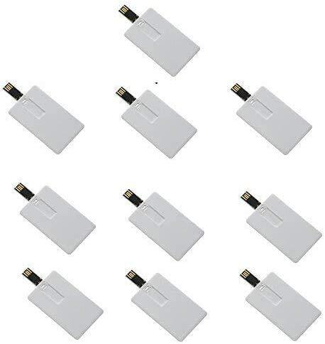 Fenglangrong 10 Pack Business Credit USB Flash Drives 2GB (2GB, wit)