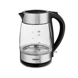 Zelmer ZCK8011 Waterkoker van glas, 1,7 l, 2200 W, anti-kalkfilter, BPA-vrij, automatische uitschakeling, draaibare bodem, glas/inox.