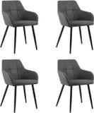 Kick Collection Set van 4 eetkamerstoelen Nova - Zwart