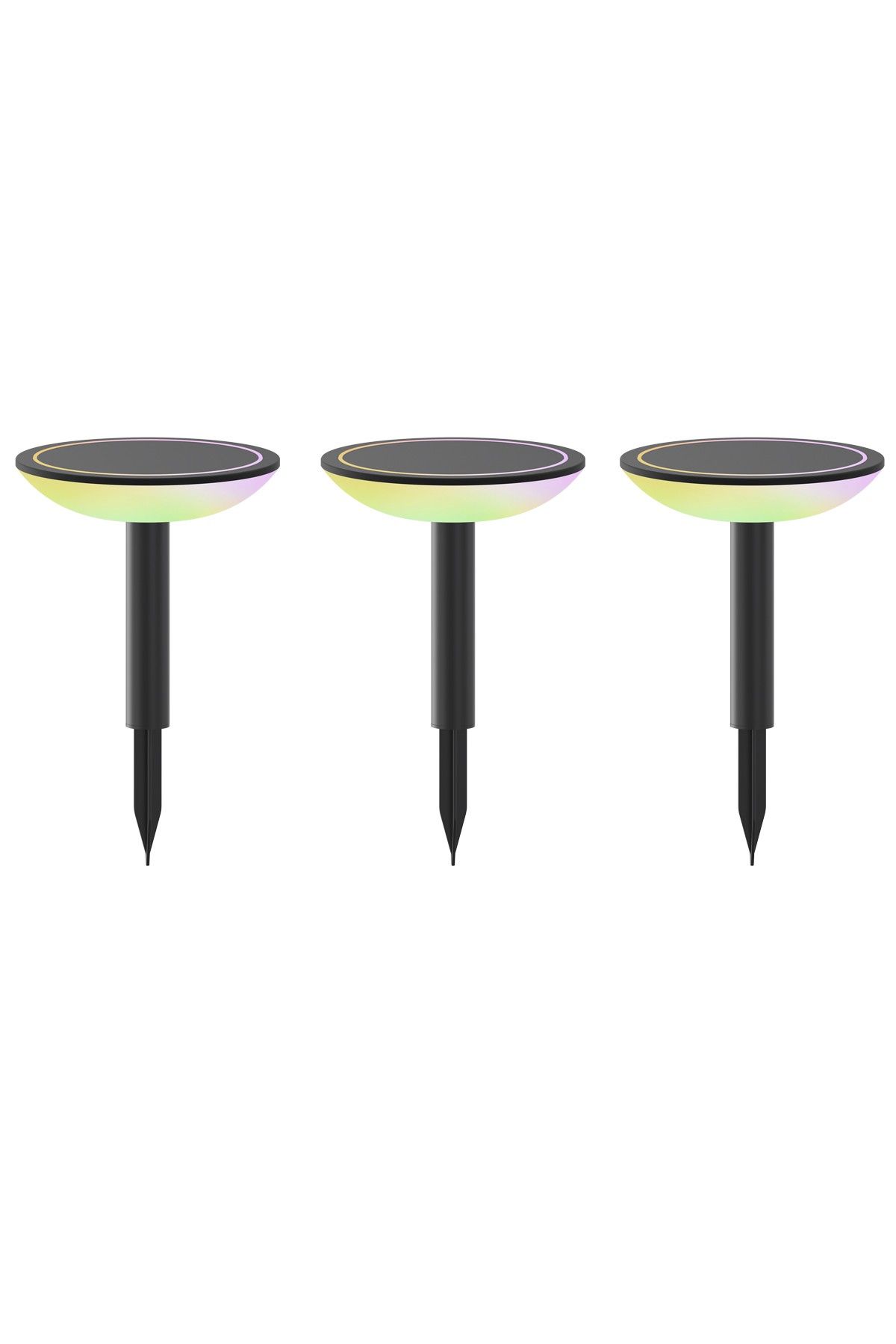 Calex Smart Outdoor Padverlichting - Set van 3 - RGB en Warm Wit Licht - Zwart