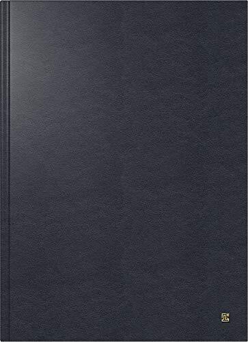 Brunnen 107875090 boek kalender model 787 (A4, 1 pagina = 1 dag, 21,0 x 29,7 cm, lederen omslag van rund-nappa, kalender 2020) zwart