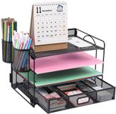 Organisateur de bureau avec 4 tiroirs - Porte-fournitures de bureau peu encombrant
