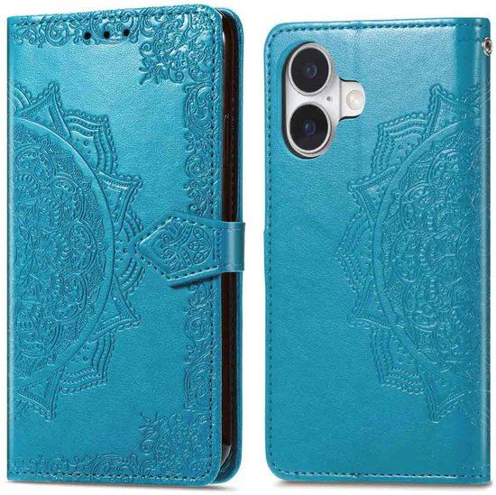 imoshion Hoesje - Geschikt voor Apple iPhone 17 - Mandala Bookcase - Turquoise