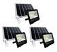 LEOFLA 3 LED-spots, 100 W, wit licht, met zonnepaneel, sensor en afstandsbediening
