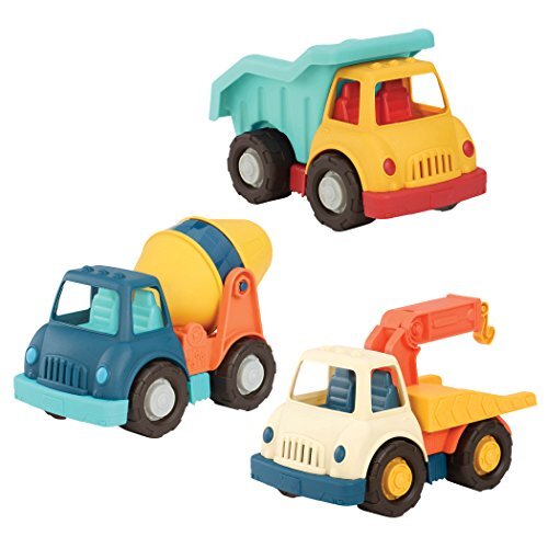 Wonder Wheels by Battat VE1039C1Z Dump, Tow, Cement Toy Truck Combo Set voor Peuters Leeftijd 1 en hoger (3 stuk). – 100% recyclebaar