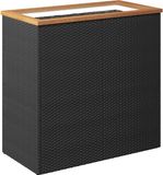 vidaXL Plantenbak 80x40x80 cm poly rattan zwart