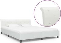 vidaXL Bedframe kunstleer wit 160x200 cm