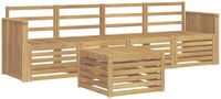 vidaXL - Buiten - bank - set - 5 - st - Wit - Massief - Acacia - Hout