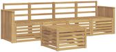 vidaXL - Buiten - bank - set - 5 - st - Wit - Massief - Acacia - Hout