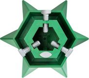 KADAX Kerstboomstandaard met waterreservoir, stabiele kerstboomstandaard van robuuste kunststof, voor bomen, moderne dennenboomstandaard, verschillende maten, groen (boomhoogte tot 2 m)