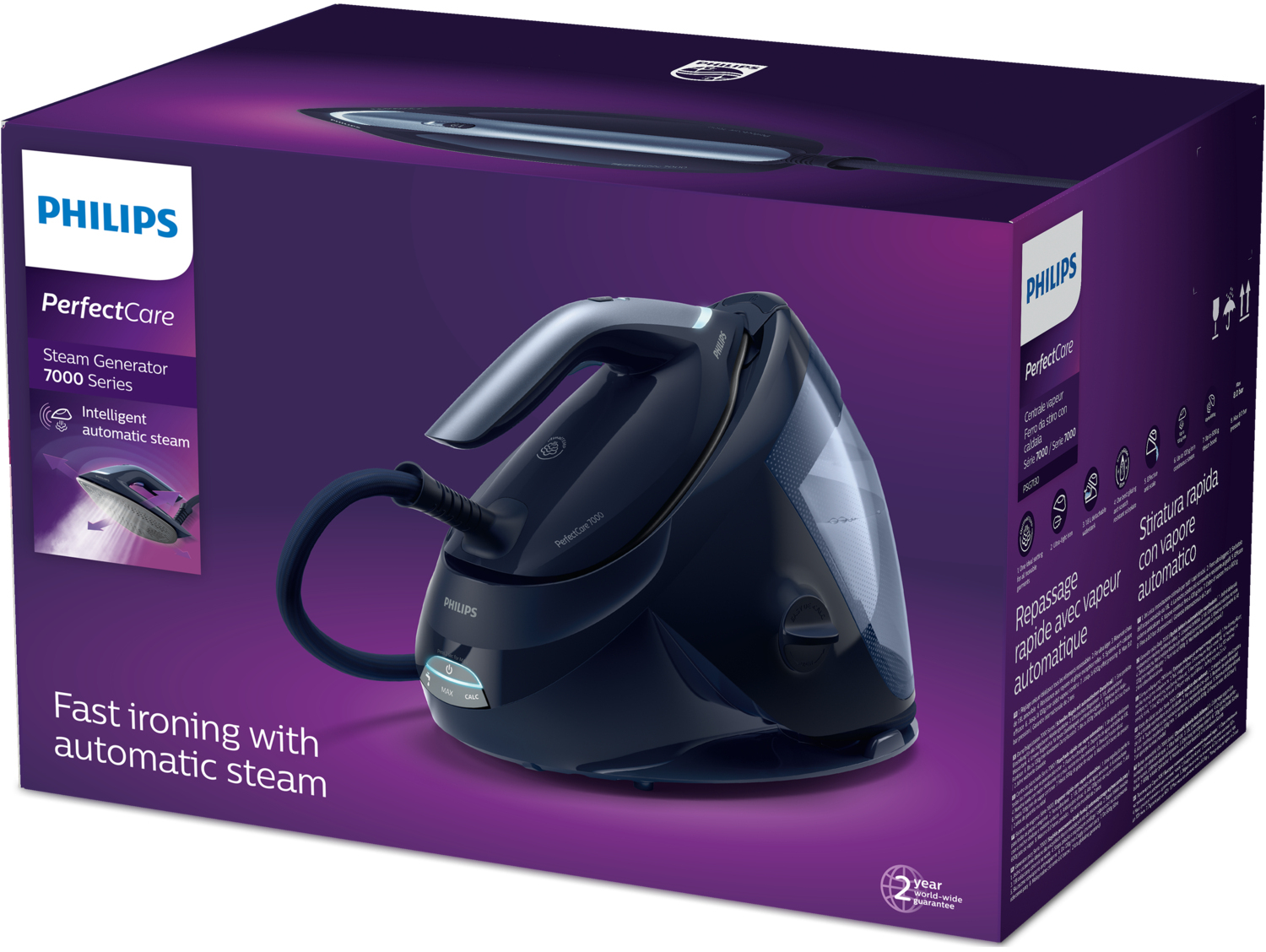 Philips PerfectCare 7000 Series PSG7130/20 - Stoomgenerator - 2100W - Blauw