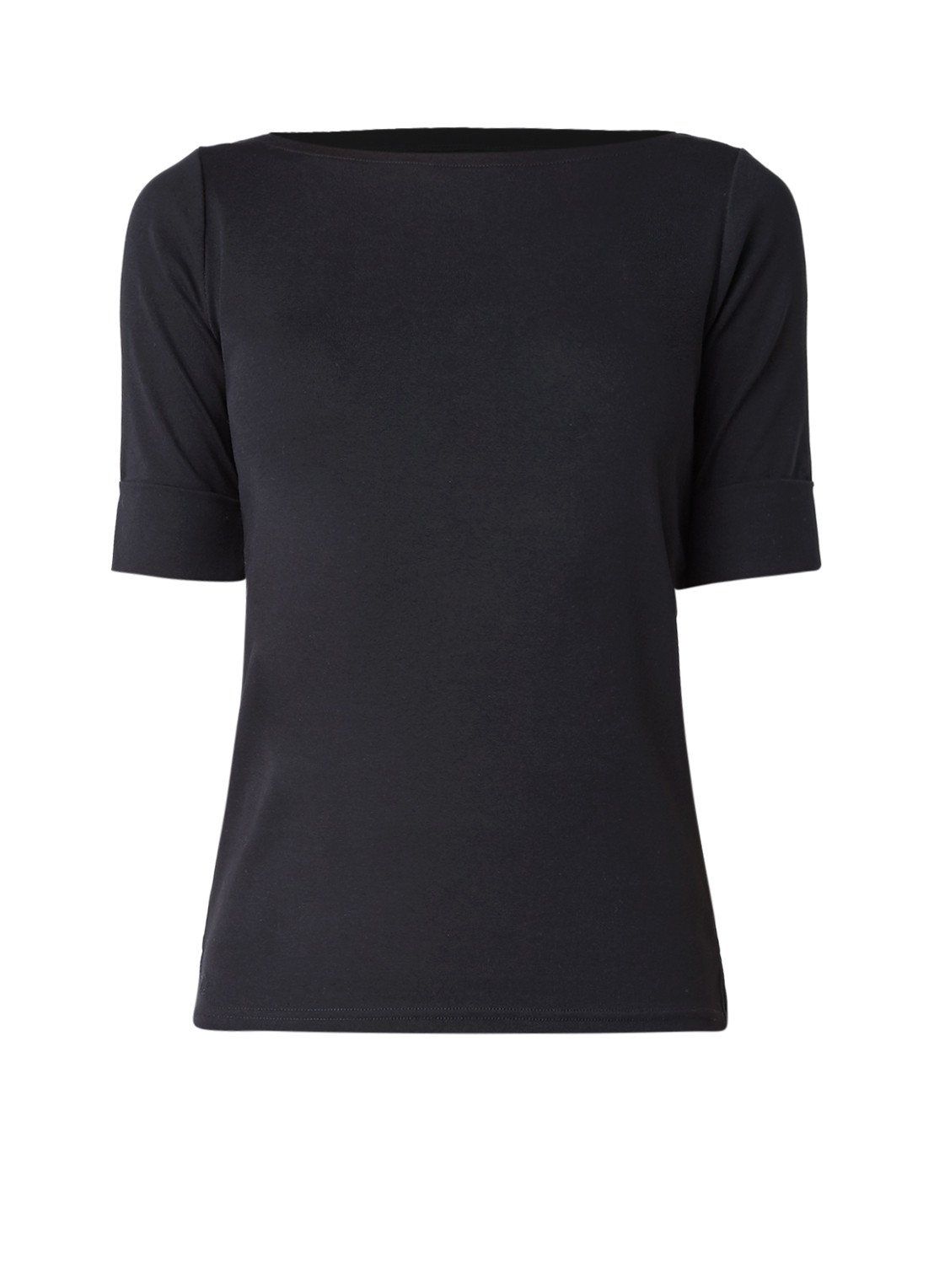 Ralph Lauren Judy top met mouwomslag en boothals - 3614712592165