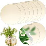 Merkloos / Sans marque Paws & Crafts B.V. Ronde Acrylspiegels 15cm - Goud - 10 Stuks