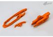 UFO PLAST Set voor ketting + verende voorvork/ketting + swingarm ketting cursor oranje/oranje 127 compatibel met KTM SX 2011 tot 2015 SX 2016 tot 2016 SX-F 2011 tot 2015
