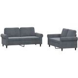 Maison Exclusive - Ensemble de canapés 2 pièces avec coussins, velours gris foncé