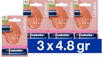 Labello Caring Beauty Nude Lippenbalsem - 3 stuks