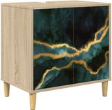 vidaXL Badkamerkast WIJHE Sonoma 60 x 40 x 60 cm Bewerkt hout